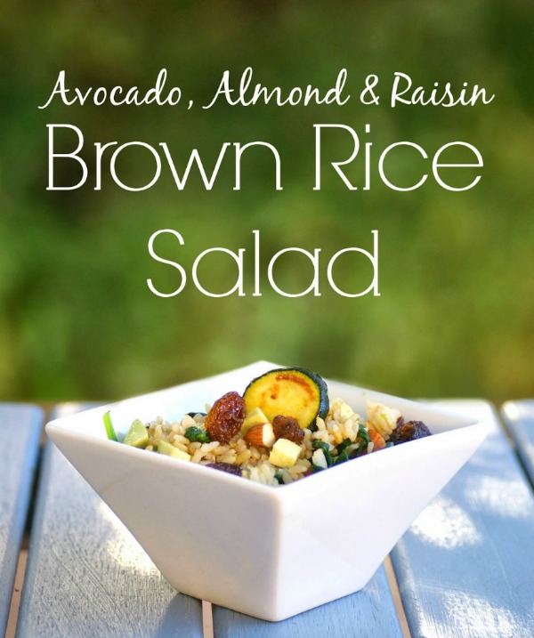 avocado almond and raisin salad