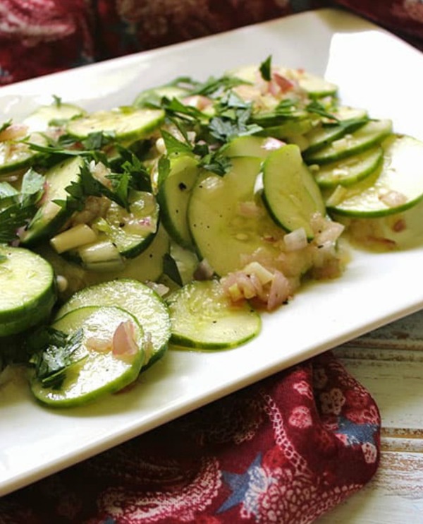 cucumber shallot salad