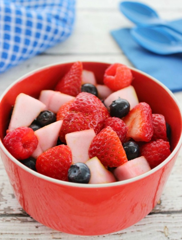 red white and blue fruit salad