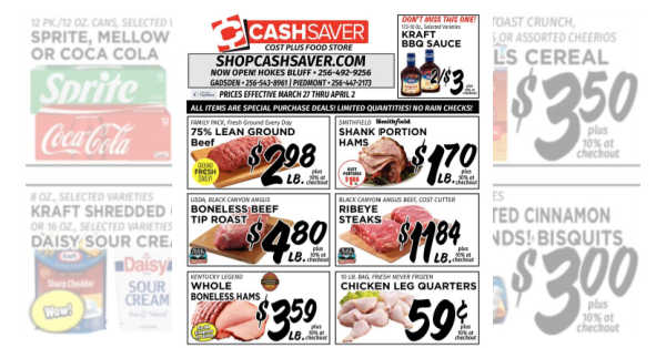 Cash Saver Ad (3/27/24 - 4/2/24) Weekly Ad Preview