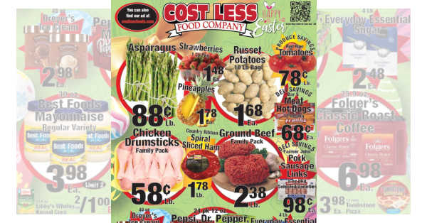 Cost Less Weekly Ad (3/27/24 – 4/2/24) CostLess Food Ad