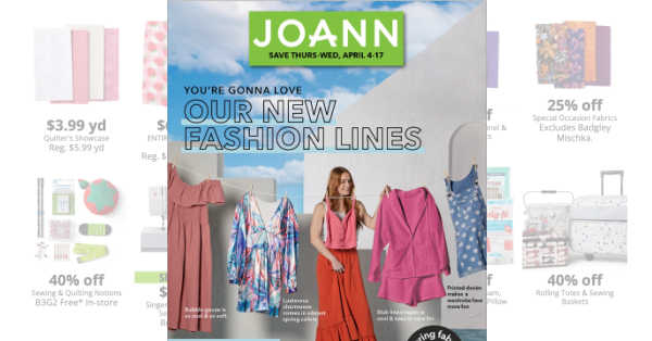 JoAnn Weekly Ad (4/4/24 - 4/17/24) Early Preview