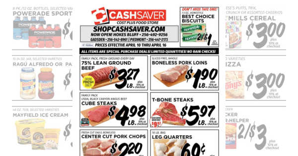 Cash Saver Ad (4/10/24 - 4/16/24) Weekly Ad Preview