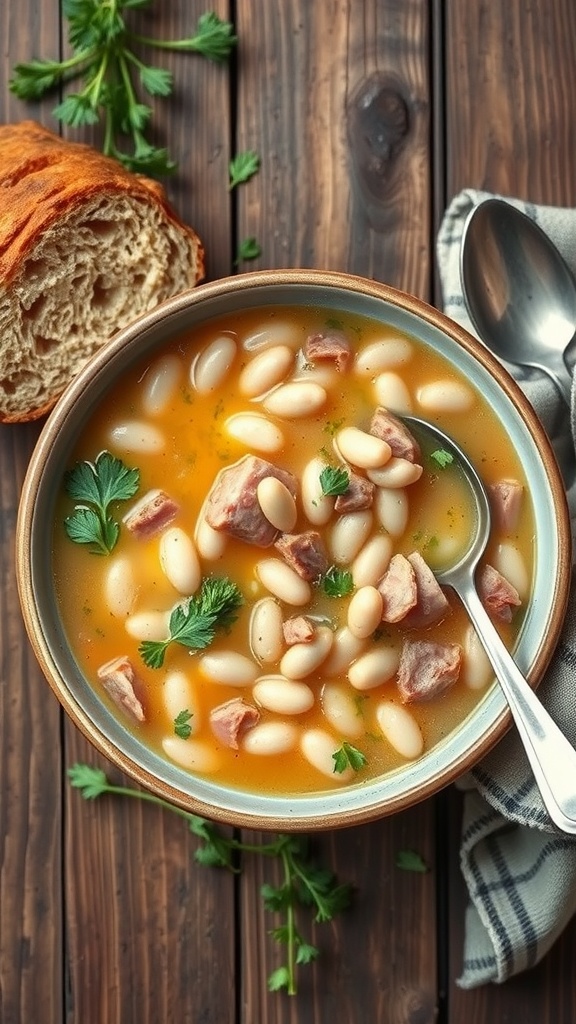 white bean and ham soup