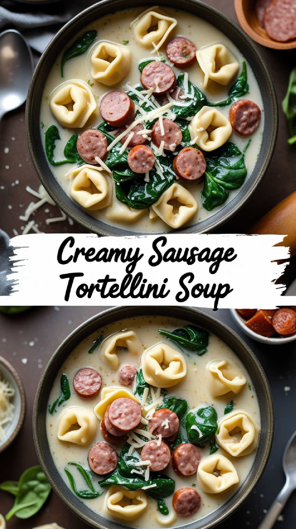 creamy sausage tortellini soup